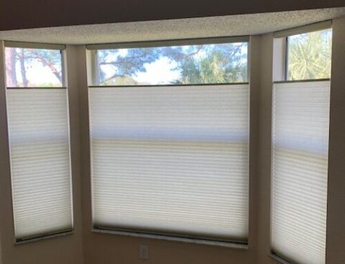 Cordless Honeycomb shades with Top Down Bottom Up Feature.