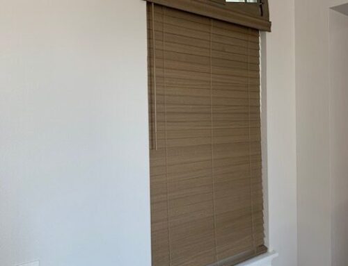 Highlite Wood Arches above cordless 2 1/2 “ wood blinds from Norman.